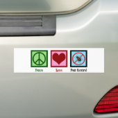 Exterminator Peace Love Pest Control Company Bumpersticker (Op auto)