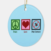Exterminator Peace Love Pest Control Company Keramisch Ornament (Links)