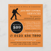 Exterminator, Pest Control Adverteren Flyer (Voorkant)