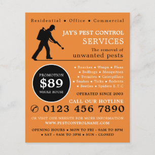 Exterminator, Pest Control Adverteren Flyer