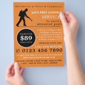 Exterminator, Pest Control Adverteren Flyer (Hand)