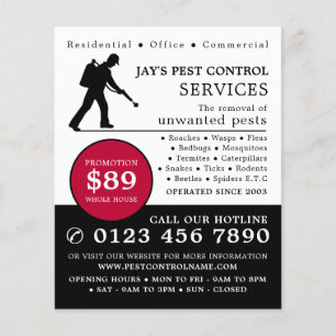 Exterminator, Pest Control Adverteren Flyer