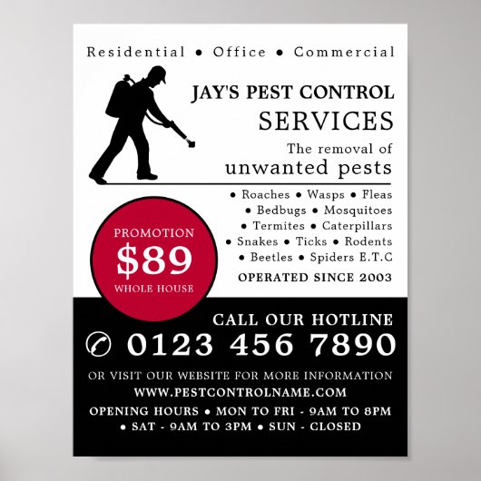 Exterminator, Pest Control Adverteren Poster (Voorkant)