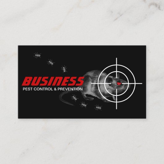 Exterminator Rats Pest Control Professional Visitekaartje (Voorkant)