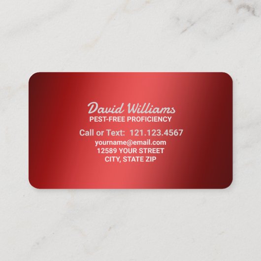 Exterminator Visitekaartje (Achterkant)