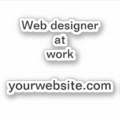 Extern, zakelijk marketingmateriaal sticker (Voorkant)