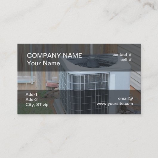 externe warmtepomp visitekaartje (Voorkant)