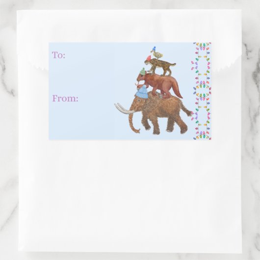 Extinct Animal Holiday Rechthoekige Sticker (Tas)