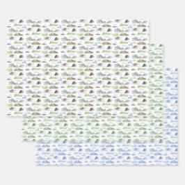 Extinct Animal Toile Wrapping Paper