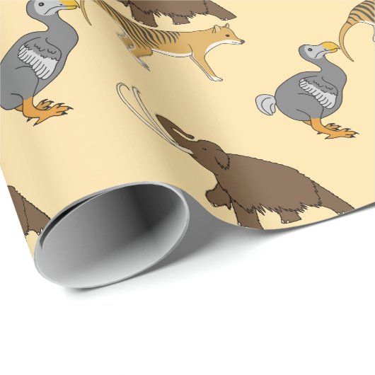 Extinct Animals  Cadeaupapier (Rol Hoek)