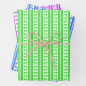 Extinct Animals in Neon Wrapping Paper (In situ)