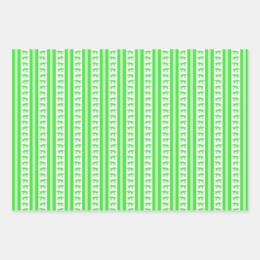 Extinct Animals in Neon Wrapping Paper (Voorkant)