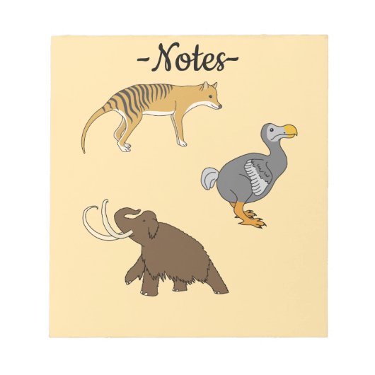 Extinct Animals Notitieblok (Voorkant)