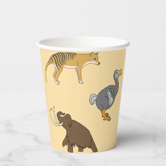 Extinct Animals  Papieren Bekers (Achterkant)