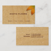 Extoic Wood Visitekaartje met herfst Leaf birch (Voorkant / Achterkant)