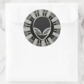 Extra aardse kop ronde sticker (Tas)