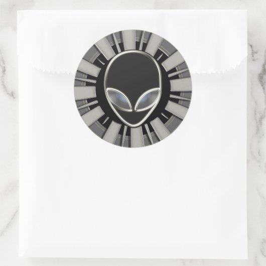 Extra aardse kop ronde sticker (Tas)