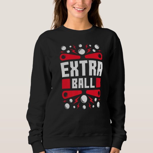 Extra Ball Pinball 80s Retro Game Trui (Voorkant)