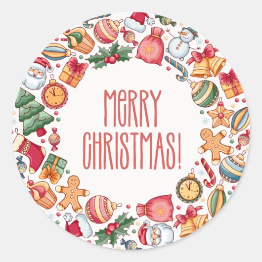 Extra cadeaus Vrolijk kerstfeest Ronde Sticker (Voorkant)