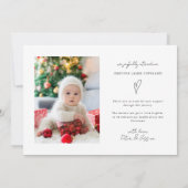 Extra Cheer Holiday Baby Foto geboortedatum Aankondiging (Achterkant)