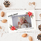 Extra Cheer Holiday Baby Foto geboortedatum Aankondiging