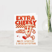 Extra Cheesy Unhinged Funny Retro Funny Adult Pran Kaart (Voorkant)