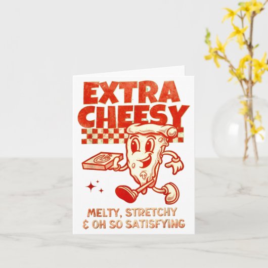 Extra Cheesy Unhinged Funny Retro Funny Adult Pran Kaart (Gele Bloem)