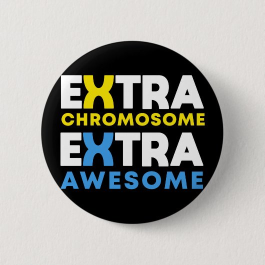 Extra chromosoom Extra Geweldige downsyndroom Ronde Button 5,7 Cm (Voorkant)