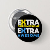 Extra chromosoom Extra Geweldige downsyndroom Ronde Button 5,7 Cm (Voorkant /achterkant)