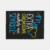 Extra chromosoom maakt me Sparkle Down syndroom Fleece Deken (Voorkant (Horizontaal))