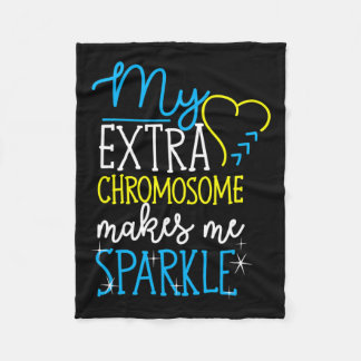 Extra chromosoom maakt me Sparkle Down syndroom Fleece Deken
