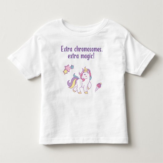 Extra chromosoom Magische Unicorn Kinder Shirts (Voorkant)