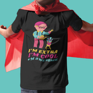 Extra Cool Geweldige Boy Down Syndrome Awareness D T-shirt