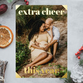 Extra crème dit jaar Zwangerschapsuitkondiging Folie Feestdagenkaart