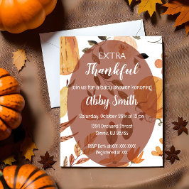 Extra Dankbare Thanksgiving Douche Uitnodiging