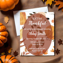 Extra Dankbare Thanksgiving Feestelijke Uitnodigin