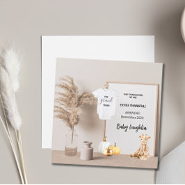 Extra dankbare zwangerschapsaankondiging van de Th Kaart