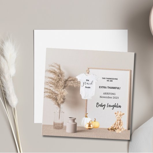 Extra dankbare zwangerschapsaankondiging van de Th Kaart