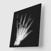 Extra Digit X-ray Left Hand Vierkante Klok (Hoek)