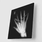 Extra Digit X-ray Right Hand Vierkante Klok (Hoek)