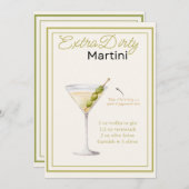 Extra Dirty Martini Recept Kaart (Voorkant / Achterkant)