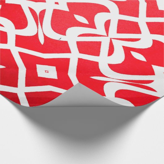 Extra elegant verpakkingspapier rood cadeaupapier (Hoek)