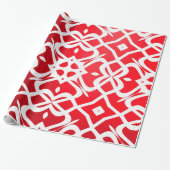 Extra elegant verpakkingspapier rood cadeaupapier (Uitgerold)