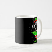 Extra Elf Christmas Girls Women Elf Squad Xmas Fam Koffiemok (Voorkant rechts)