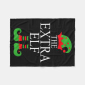 Extra Elf Family Matching Christmas Group Pajama M Fleece Deken (Voorkant (Horizontaal))