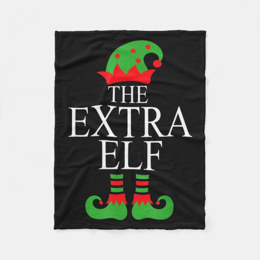 Extra Elf Family Matching Christmas Group Pajama M Fleece Deken (Voorkant)