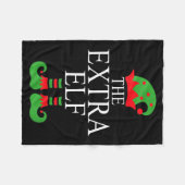 Extra Elf Family Matching Christmas Group Pajama M Fleece Deken (Voorkant (Horizontaal))