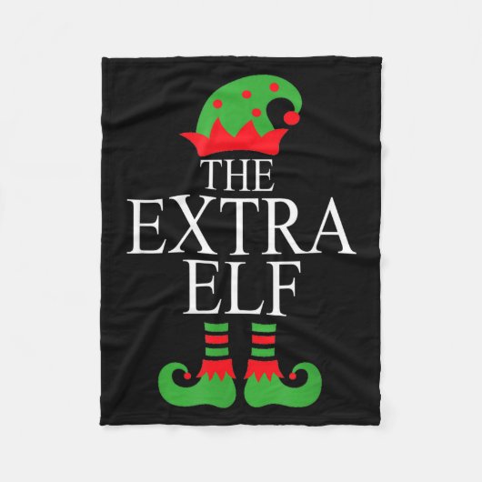 Extra Elf Family Matching Christmas Group Pajama M Fleece Deken (Voorkant)