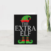 Extra Elf Family Matching Christmas Group Pajama M Kaart (Voorkant)