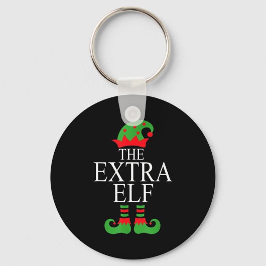 Extra Elf Family Matching Christmas Group Pajama M Sleutelhanger (Voorkant)